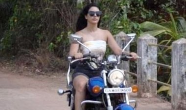 Fans eagerly anticipate seeing Warina Hussain in an action film as she rides her bike with style in the streets of Goa