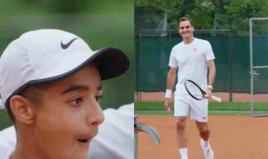 Roger Federer Pinky Promise To Zizou; Surprise to the little fan