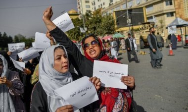 Women protest in Afghanistan's capital Kabul for right to education and work