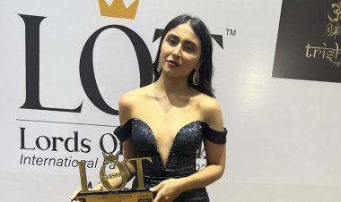 Actress Katie Iqbal bags Best Actress on OTT Female at the Lords of Trendz Midday Awards
