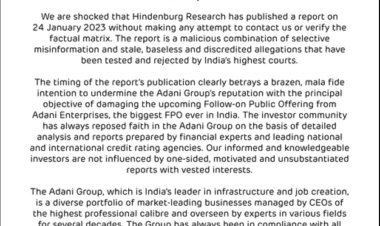 Hindenburg told Adani Group shares 85% overvalued