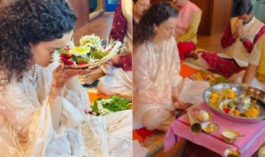 Kangana Ranaut performed Rudra Abhishek at home in Sawan, the actress shared the video