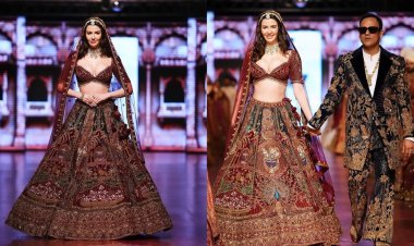 Giorgia Andriani Shines as Showstopper in Lalit Dalmia's Bridal Extravaganza