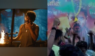 Thalapathy Vijay's Fans Celebrate 'Leo' Trailer Release with Enthusiasm