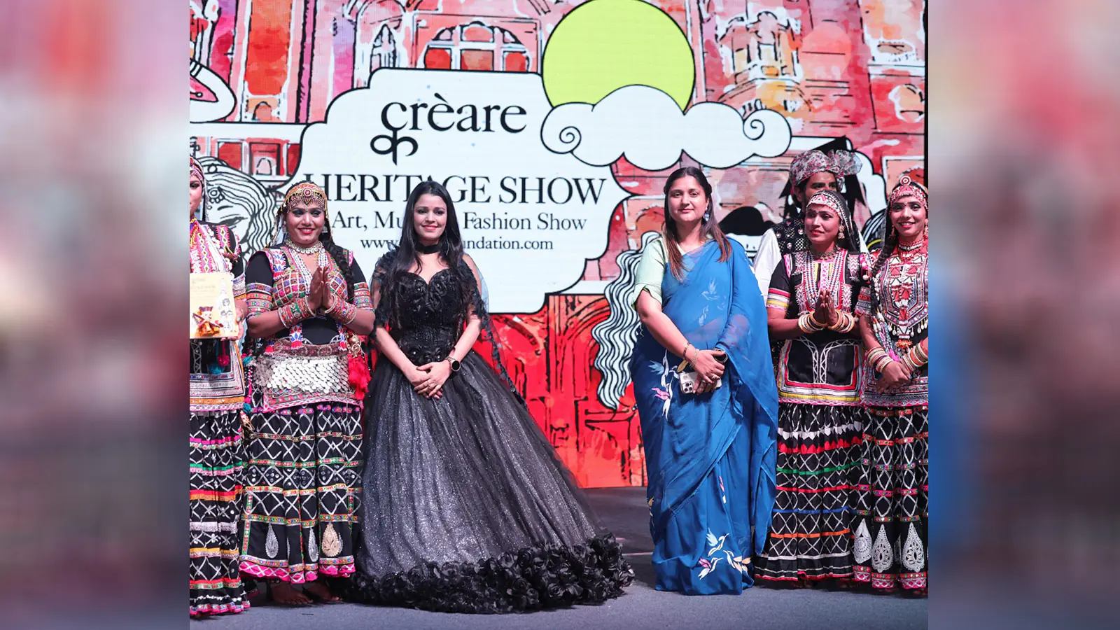 Shanaya Sharma Shines in Iconic Attire at Creare Heritage Show, Blending Glamour with Advocacy