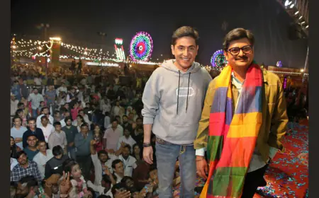 Bhabiji Ghar Par Hai Stars Aasif Sheikh and Rohitashv Gour Reunite at Luv Kush Ramlila Celebrations in Delhi