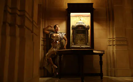 Neha Bhasin Radiates Vibrant Energy in a Dazzling Golden Slit Ensemble, Captivating Hearts with Her Allure