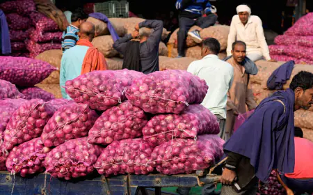 Wholesale potato and onion prices rose by over 50% prior to the Lok Sabha elections, with the WPI at 0.53% in March