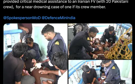 Indian Navy again became an angel for Pakistan, saved lives after emergency message