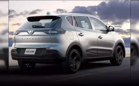 Vinfast VF e34 spotted during testing, will get many safety features