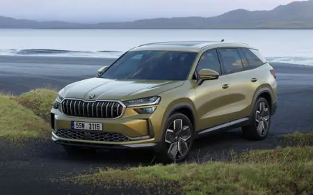 Skoda Kodiaq spotted during testing; new front grille, bumper, and headlamps have been given