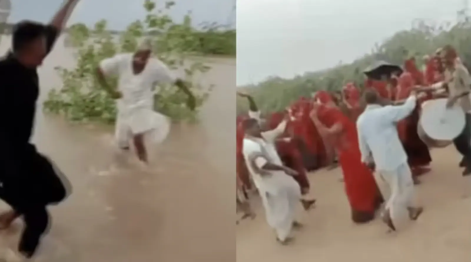 Covered with chunari, did puja, also danced to the beat of drums; Luni river was welcomed in Barmer like this