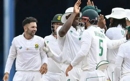 Jayden Seales' 9 wickets went waste, Rabada and Keshav Maharaj gave South Africa a thrilling win