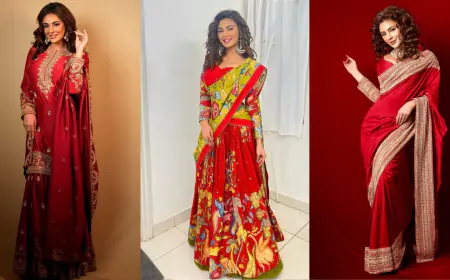 3 Stunning Red Outfits Worn by Seerat Kapoor to Rock the Desi Girl Look This Navratri!