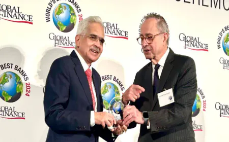 Central Banker of the Year goes to Reserve Bank Governor Shaktikanta Das; SBI named to be the best Indian bank