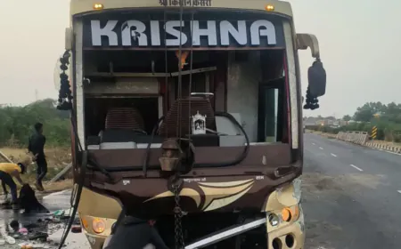 Bus going from Mandsaur to Khatu Shyam overturned while saving a pedestrian; Two died