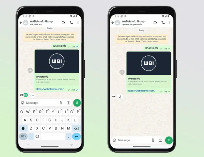 WhatsApp new update change the look of typing indicator 