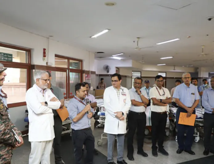 AIIMS successfully organised a public crisis management mock drill, practicing in a hypothetical bomb explosion situation
