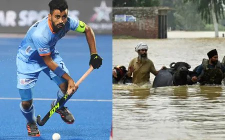 Asia Cup Hero Mandeep Singh: Indian Hockey Players to Aid Flood-Hit Punjab