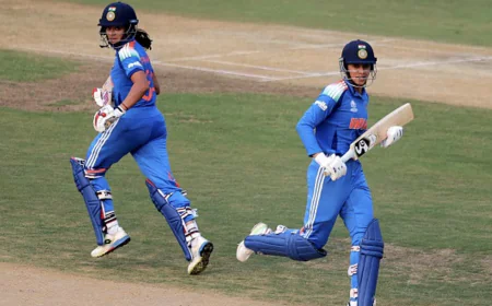 IND-W vs AUS-W: Smriti Mandhana and Pratika Rawal hit fifties, setting India a formidable target for Australia