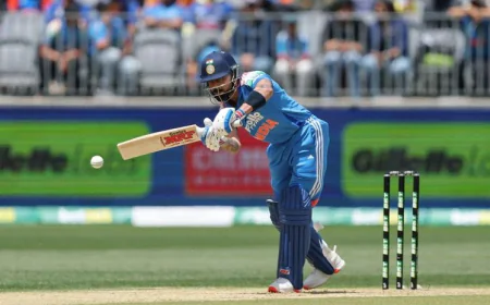 Kohli’s Comeback Turns Sour; India Struggles in Perth ODI