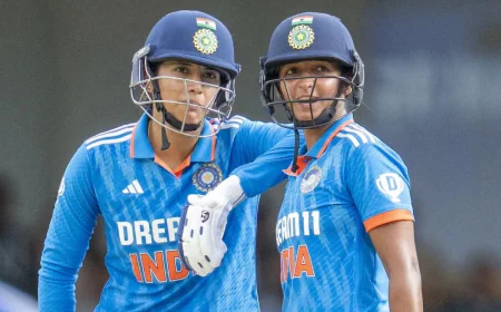 Smriti Mandhana and Harmanpreet Shine, But India Falls Short in Indore Thriller