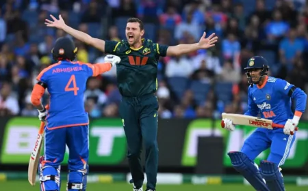 Nine Indian Batters Fail to Reach Double Digits as Australia Dominate in Second T20