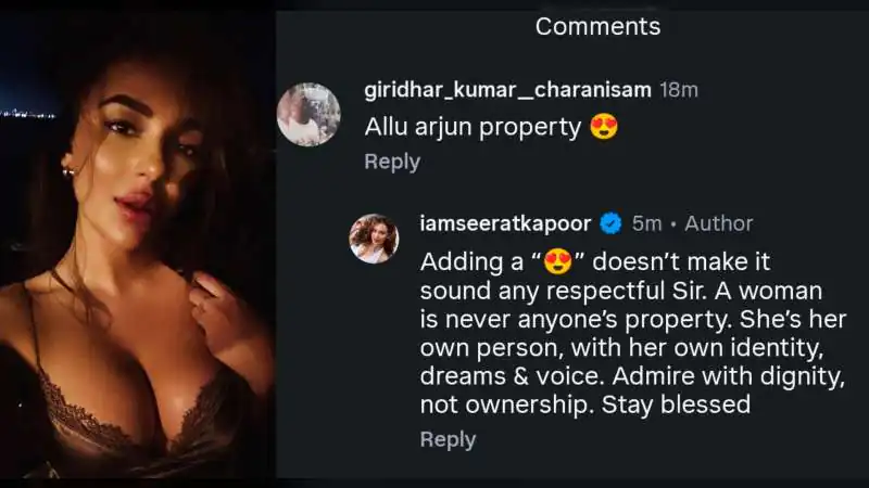 Seerat Kapoor's Graceful Stand Against Objectifying Comment